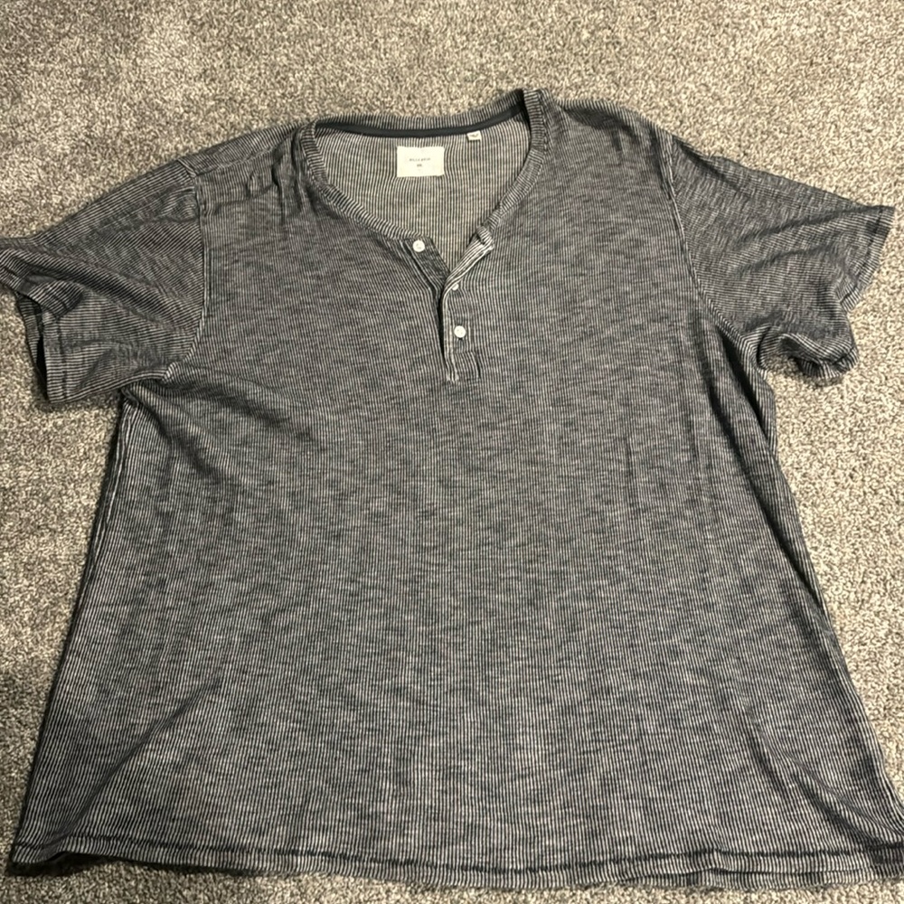 Billy Reid Shirt with buttons XXL black and White